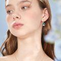 wholesale 925 Sterling Silver Abalone Shell Mountain Landscape Dangle Earrings for Nature Enthusiasts-0-1