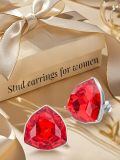 TOUPOP Sterling Silver Crystal Birthstone Stud Earrings for Women-0-1