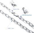 wholesale Sterling Silver Paperclip Chain Necklace 16 26 Italy Made Lobster Clasp-0-4