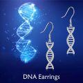wholesale Metal & Stone DNA Earrings - Unique Gifts for Sister, Brother, Parents - Elegant 34.2mm Jewelry for Weddings, Graduation, Valentine's Day-0-3