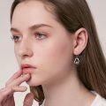wholesale 925 Sterling Silver Heart-Shaped Basketball Dangle Earrings for Women-0-1