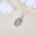 wholesale 925 Sterling Silver St Brendan Protect Us Religious Medal Pendant Necklace for Men & Women-0-1