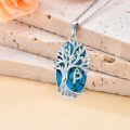 TOUPOP Sterling Silver Turquoise Letter P Pendant Necklace-0-3
