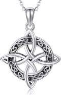 wholesale 925 Sterling Silver Celtic Knot Pendant Necklace  for Women Men-0-0