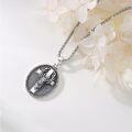 wholesale 925 Sterling Silver &  Deer Head with Cross Pendant Necklace -0-2