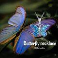wholesale 925 Sterling Silver Purple & Yellow Enamel Butterfly Pendant Necklace for Women Gifts-0-17