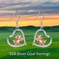 wholesale 925 Sterling Silver Heart Animal Earrings - Goat Design for Women Girls s-0-4