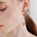 wholesale 925 Sterling Silver Watermelon Slice Drop Earrings for Women Girls-0-2