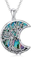 wholesale TOUPOP Tree Of Life Necklace For Her Sterling Silver Abalone Family Tree Of Life Pendant Necklace Fashion Jewelry For Women Birthday Gifts -0-0