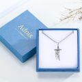 wholesale 925 Sterling Silver Jesus Christ Crucifix Pendant Necklace with Chain for Men & Women - Religious Christian -0-5