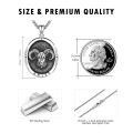 wholesale 925 Sterling Silver Aries Zodiac Sign Necklace with Ram Head Pendant and Constellation Charm -  (24)-0-4