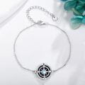 wholesale 925 Sterling Silver Compass Moonstone Bracelet-0-1