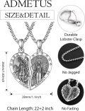 wholesale 925 Sterling Silver Heart-Shaped Saint Florian and Protect Us Couples Necklace Religious Gift Set -0-1