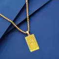 wholesale Gold 925 Sterling Silver The Devil Tarot Pendant Necklaces Wholesale for Men Women Gifts 24 Chain-0-4