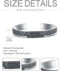 wholesale Sterling Silver Poiuy Inspirational Strength Mantra Cuff Bracelet Set-0-13