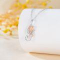 wholesale 925 Sterling Silver Rose Pendant Necklaces for Women Girls Gifts-0-3