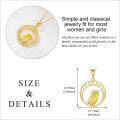 wholesale 14K Gold Owl Heart Crystal Pendant Necklace for Women - 16 Chain-0-4