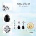 wholesale 925 Sterling Silver & Natural Black Onyx Earrings for Women – Southwest Tribal Design, Hypoallergenic, Gift Box-0-3