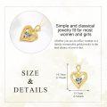 wholesale 10K Gold Multi-Color Crystal Heart Pendant Necklace s for Her-0-4