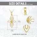 wholesale 14K Gold Celtic Knot Moissanite Pendant Necklaces for Women Irish s-0-5