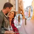 wholesale 925 Sterling Silver Blue Larimar Huggie Hoop Earrings Wholesale with Intricate Design-0-9
