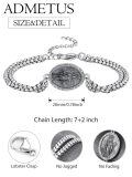 wholesale 925 Sterling Silver Virgin Mary Medal Charm Bracelet for Men with Extender Chain - Religious -0-1