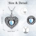 wholesale 925 Sterling Silver Heart Celtic Knot Blue Mother of Pearl Keepsake Pendant Necklace with Funnel and Fillers Set-0-1