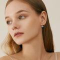 wholesale 925 Sterling Silver Cute Pug Dog Enamel Hoop Earrings For Women-0-1