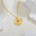 wholesale 14K Gold Plated 925 Sterling Silver Birthstone Love Rose Necklace for Women-0-2