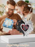TOUPOP 925 Silver Ruby Angel Wings Pendant Necklace Gift For Women-0-2