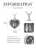 TOUPOP Sterling Silver Dog Urn Necklace For Ashes Memorial Keepsake Pendant-0-3