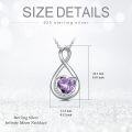 wholesale TOUPOP June Birthstone Necklace For Women Alexandrite Necklace Pendant 929 Sterling Silver Infinity Love Moon Jewelry Birthday Christmas Gifts For Women Mom Wife Girlfriend -0-5