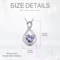 TOUPOP Sterling Silver Alexandrite Necklace Infinity Love Moon Pendant-0-5