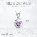 TOUPOP Sterling Silver Alexandrite Necklace Infinity Love Moon Pendant-0-5