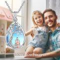 wholesale 925 Sterling Silver Blue Moonstone Buddha Tree of Life Pendant Necklace for Women-0-1