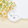 wholesale 925 Sterling Silver Butterfly Hoop Earrings-0-4