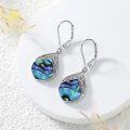 wholesale Sterling Silver Gemstone Celtic Knot Teardrop Leverback Earrings-0-21