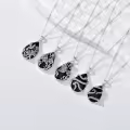 TOUPOP Sterling Silver Onyx Hummingbird Dragonfly Butterfly Snake Octopus Pendant Necklace-0-4