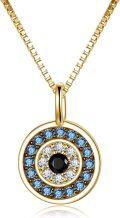wholesale Sterling Silver Evil Eye Pendant Necklace for Women Greek Protection Amulet Gift-0-4