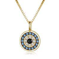 wholesale 925 Sterling Silver Blue Evil Eye Pendant Necklace-B