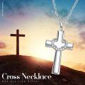 wholesale 925 Sterling Silver Cross Urn Necklace with Crystal Accents - Memorial Keepsake Jewelry for Ashes Cremation-0-4