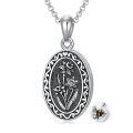 wholesale 925 Sterling Silver Oxidized Floral Oval Locket Bracelet With Filling Tool Set-0-69