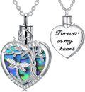 wholesale TOUPOP Tree Of Life Urn Necklace For Ashes 925 Sterling Silver Heart Abalone Shell Cremation Jewelry Memorial Christmas Gifts For Women Mom Wife -0-0