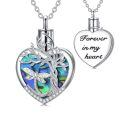 TOUPOP Sterling Silver Abalone Shell Tree Of Life Urn Necklace-0-0