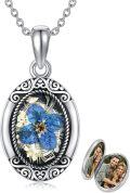 wholesale 925 Sterling Silver Photo Frame Pendant Necklace - Vintage Style Birthstone s for Her-0-0