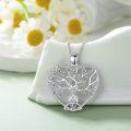 wholesale 925 Sterling Silver Moissanite Heart Tree of Life Pendant Necklace for Women Mothers Day Gift-0-3