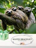 wholesale 925 Sterling Silver Sloth Bracelet with Cute 19mm Pendant for Relaxation & Mindfulness Gifts-0-2