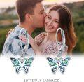 wholesale 925 Sterling Silver Celtic Knot Butterfly Stud Earrings with Abalone Shell Inlay for Women and Girls-0-5