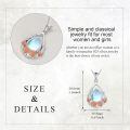 wholesale 925 Sterling Silver Moonstone And Coral Floral Drop Pendant-0-3