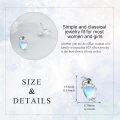 wholesale 925 Sterling Silver Dolphin Heart Opal Stud Earrings Gift for Women-0-5